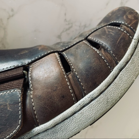 Men’s Dansko Men\'s Vince Flat Dark Brown Leather Size 43 US size 10